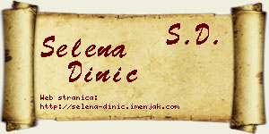 Selena Dinić vizit kartica